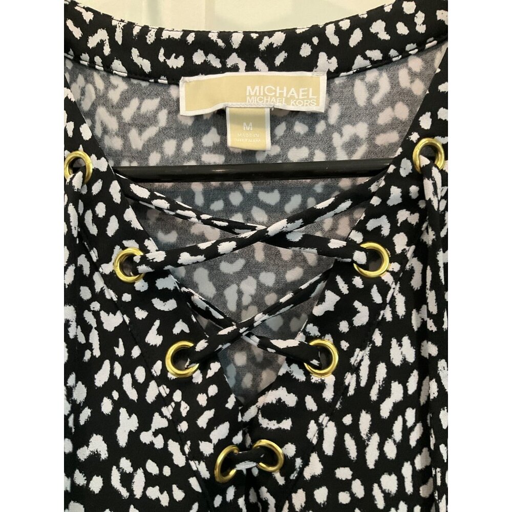 Michael by Michael  Kors Shift Dress sleeveless Tie front size Medium - Picture 4 of 8